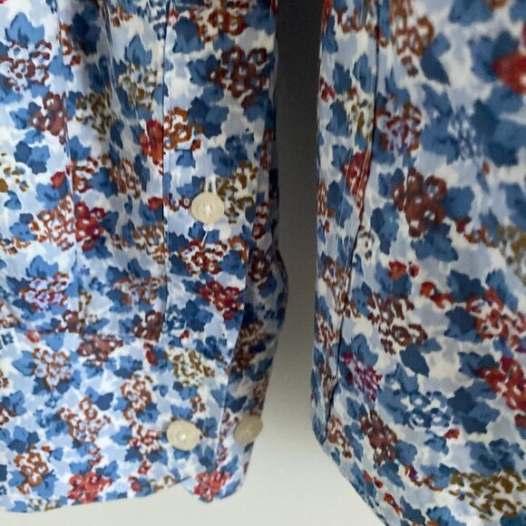ENGLISH LAUNDRY MEN'S Long Sleeve Shirt Floral Print 100% Cotton Classic Fit L - Picture 3 of 6